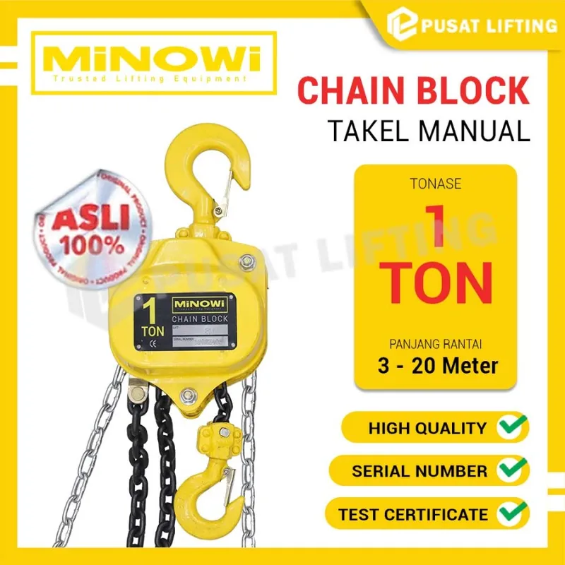 MINOWI Takel Chain Block 1 Ton