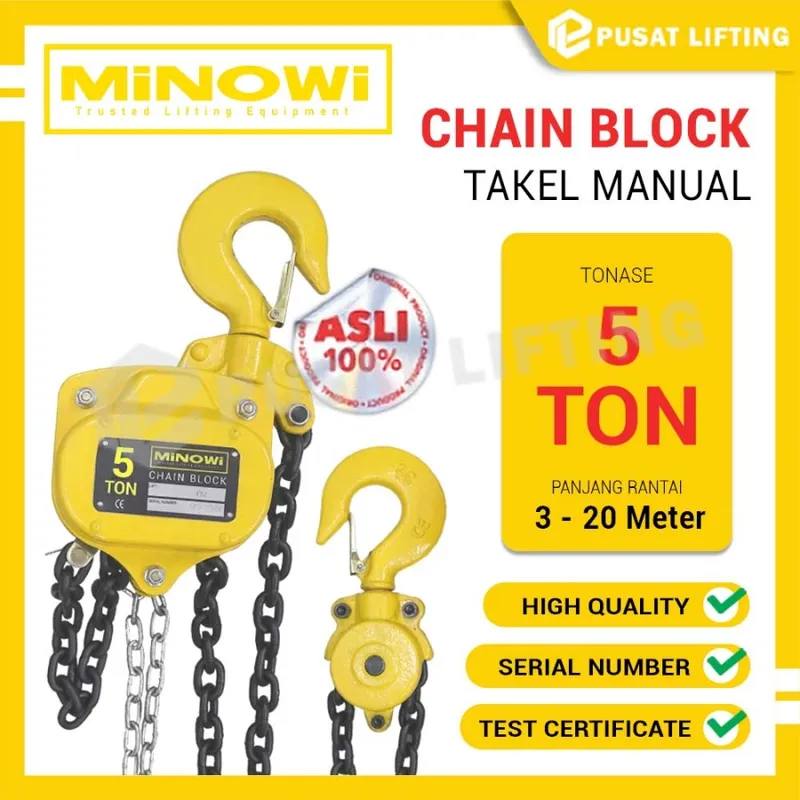 MINOWI Takel Chain Block 5 Ton - 01